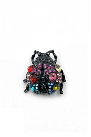 Taşlı Böcek Broş
