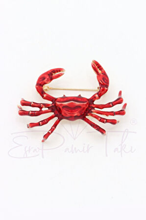 Kırmızı Yengeç Broş