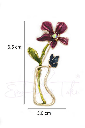 Altın Renk Gelincik Broş