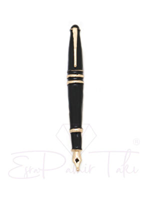 Siyah Dolma Kalem Broş