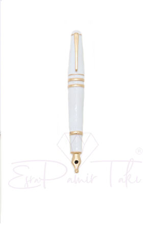 Beyaz Dolma Kalem Broş