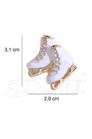 Beyaz Buz Pateni Broş