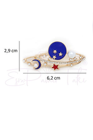 Taşlı Yıldızlı Gezegen Broş Ve Kolye Ucu