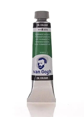 Van Gogh Oil Colour Tube 40 ml Permanent Green Deep 619