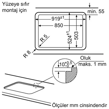 Siemens EP9A6QB90 90 cm Wok Gözlü Siyah Cam Ankastre Ocak