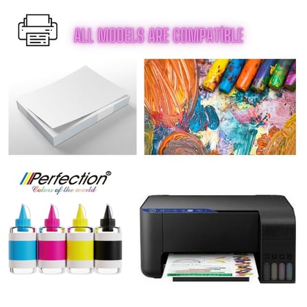 PERFECTİON Epson Uyumlu Ecotank L6360 L6370 Muadil Mürekkep Dolum Seti 800 gr.