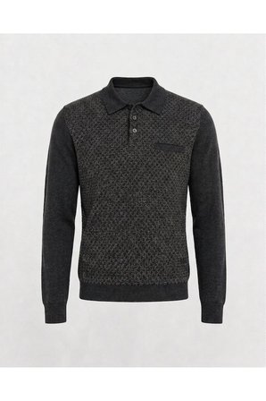 ERKEK POLO YAKA TRİKO KAZAK BEL LASTİKLİ ÇELİK ÖRGÜ KLASİK KALIP