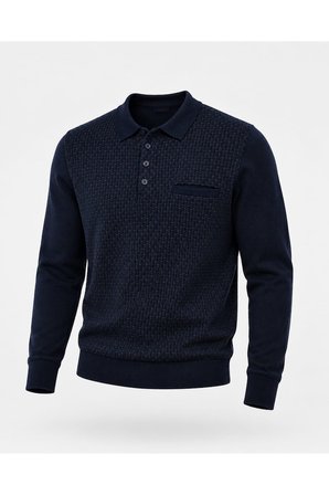 ERKEK POLO YAKA TRİKO KAZAK BEL LASTİKLİ ÇELİK ÖRGÜ KLASİK KALIP