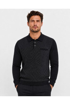 ERKEK POLO YAKA TRİKO KAZAK BEL LASTİKLİ ÇELİK ÖRGÜ KLASİK KALIP