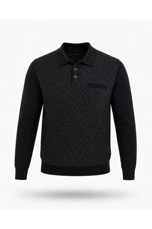 ERKEK POLO YAKA TRİKO KAZAK BEL LASTİKLİ ÇELİK ÖRGÜ KLASİK KALIP
