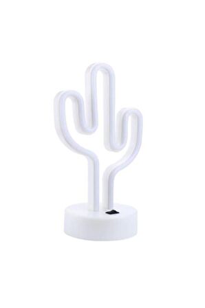 Kaktüs Dekoratif Neon Led Masa Ve Duvar Lambası Gece Lambası