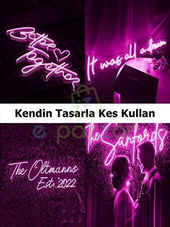 5 Metre Esnek Şerit Pembe Neon Suya Dayanıklı Led Aydınlatma & 12v 3a Tak Çalıştır Adaptör