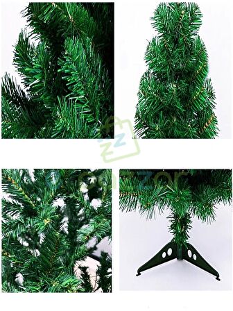 Lüks 3 Boy 60 Cm - 90Cm - 120 Cm Christmas Noel Yılbaşı Süsleme Köknar Çam Ağacı Demonte Pvc Ayaklı