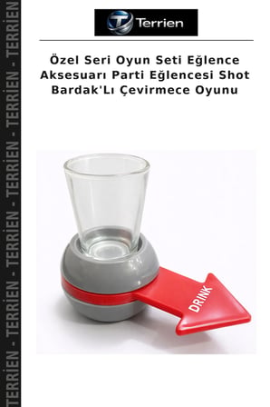 Özel Seri Oyun Seti Eğlence Aksesuarı Parti Eğlencesi Shot Bardak'Lı Çevirmece Oyunu