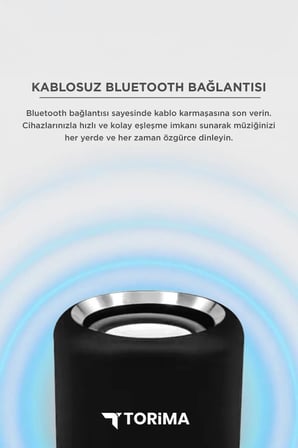Bağlantılı Set Parti Cihazı Dijital Ses Bluetooth Kablosuz Taşınabilir Hoparlör D12 Siyah