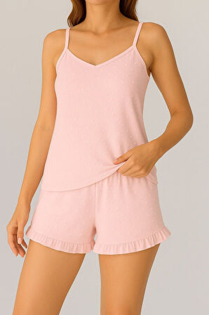 EQURİ Kadın Ip Askılı Atlet Ve Alt Pon Pon Aerobin Short Takım