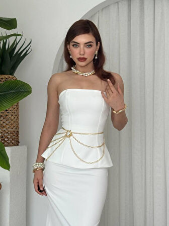 EQURİ Spas Straplez Elbise