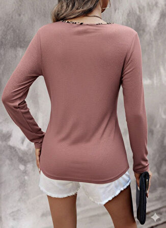 EQURİ Kadın Uzun Kollu V Yakalı Kaşkorse Bluz