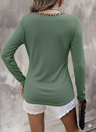 EQURİ Kadın Uzun Kollu V Yakalı Kaşkorse Bluz