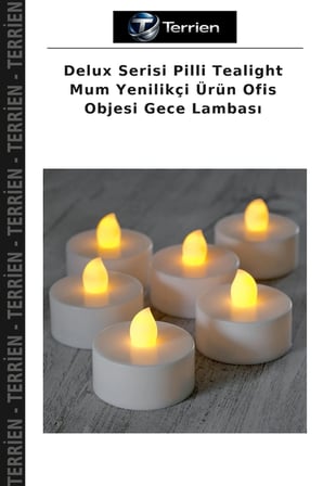Delux Serisi Pilli Tealight Mum Yenilikçi Ürün Ofis Objesi Gece Lambası