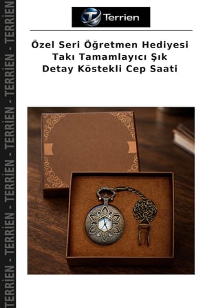 Özel Seri Öğretmen Hediyesi Takı Tamamlayıcı Şık Detay Köstekli Cep Saati