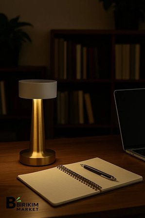 Cata CT-8436 Denver Şarjlı Masa Lambası Moca Gold USB Type-C Dokunmatik 3 Işık Modu Altın Sarı