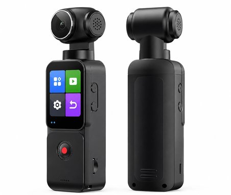 4K Akıllı Gimbal Kamera | Dokunmatik Ekranlı 3 Eksen Sabitleyici Vlog & Video Kamerası