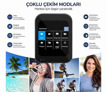 4K Akıllı Gimbal Kamera | Dokunmatik Ekranlı 3 Eksen Sabitleyici Vlog & Video Kamerası