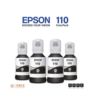 Epson 110 EcoTank M1180 Siyah Mürekkep Takımı