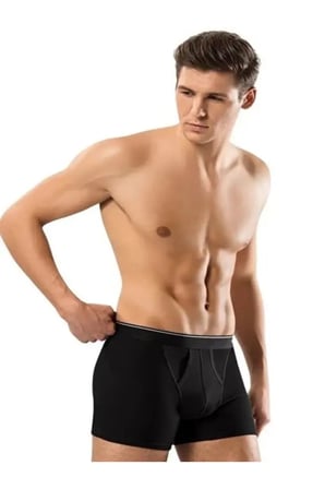 Erdem Erkek Siyah Pamuk Air Slim Boxer- 1428