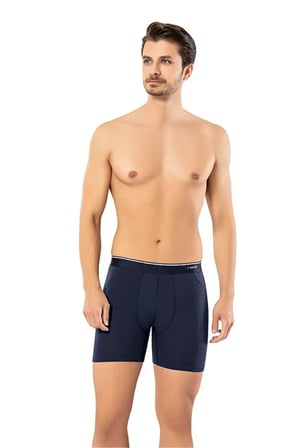 Erdem Erkek Lacivert Likralı Uzun Paça Boxer Kutulu- 1470