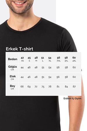 Erdem Erkek Siyah Termal İçlik Uzun Kol Fanila- 1482