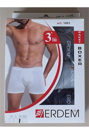 Erdem Erkek Karışık Likralı Kutulu Boxer- 1491