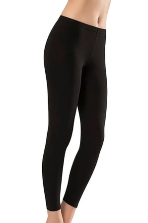 Erdem Kadın Siyah Pamuk Elastan Tayt- 2486 XL