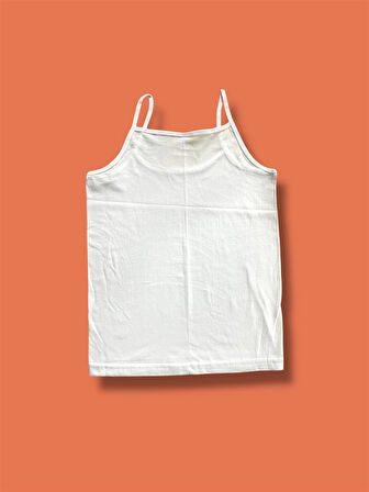 Ekonomik İnce Askılı Kız Çocuk Pamuklu Atlet 3'lü Paket