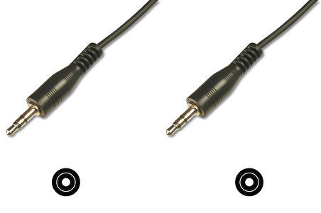 Stereo Ses Kablosu, 3.5 mm erkek - 3,5 mm erkek, 1.50 metre, CCS, 2x0.10/10 zırhlı, siyah renk
