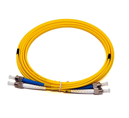 Beek ST-ST Fiber Optik Patch Kablo, 9/125 µ, Singlemode, 3.0mm, Duplex, OS2, LSZH, 1 metre