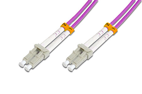 Beek LC-LC Fiber Optik Patch Kablo, Multimode OM 4 50/125 Duplex, 3.0mm, LSZH, 5 metre