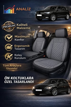 Hyundai Kona 2017 ve Sonrası Uyumlu Eren Daimond Gri 2'li Minder Seti