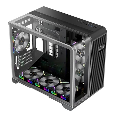 1ST PLAYER RT6 SİYAH DIGITAL 4X12CM ARGB TEMPERLİ CAM USB 3.0 M-ATX KASA ERDOTICA
