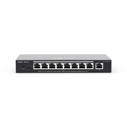 RUIJIE REYEE RG-ES209GC-P 8 PORT GIGABIT + 1 PORT GIGABIT RJ45 UPLINK CLOUD YÖNETİLEBİLİR 120W POE SWITCH ERDOTICA