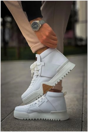 Bezos Erkek Fermuarlı Dengeli Dayanıklı Stabil Kışlık Şehir Bot · Renk: Beyaz · Beden: 43 ERDOTICA