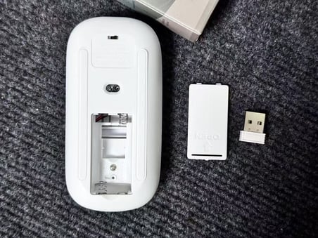 Erdo Ticaret ️ Kablosuz Sessiz Mouse – Slim Tasarım USB Alıcılı (Beyaz) ERDOTICA