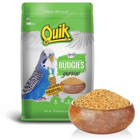Bezos Quik 500 Gr Muhabbet Kuşu Yemi Ballı Karaker Hediyeli (Koli İçi 12’li) ERDOTICA
