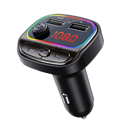 Erdo Ticaret RGB Renkli Araba FM MP3 Çalar Kablosuz Bluetooth 5.0 C26 ERDOTICA