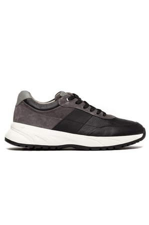 Erkek Hakiki Deri Süet Detaylı Sneaker