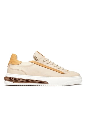 Erkek Hakiki Deri  Şeritli Günlük Sneaker