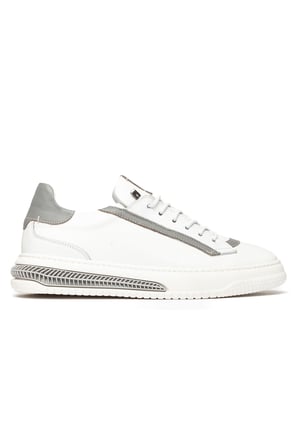 Erkek Hakiki Deri  Şeritli Günlük Sneaker