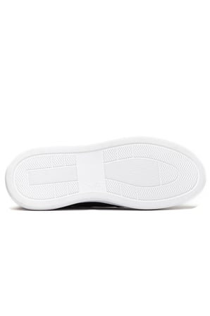 Erkek Kalın Beyaz Tabanlı Hakiki Deri Sneaker