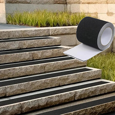 Siyah Merdiven Ve Zemin Kaydırmaz Kaymaz Bant 100mm X 25mt